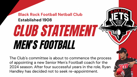 Club Statement: Senior Men's Coaching Position
